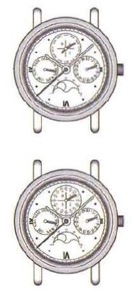 6 - Reloj automático de doble barrilete con calendario perpetuo