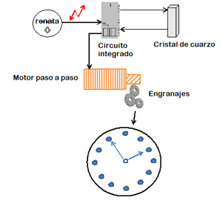 Funcionamiento del reloj de cuarzo